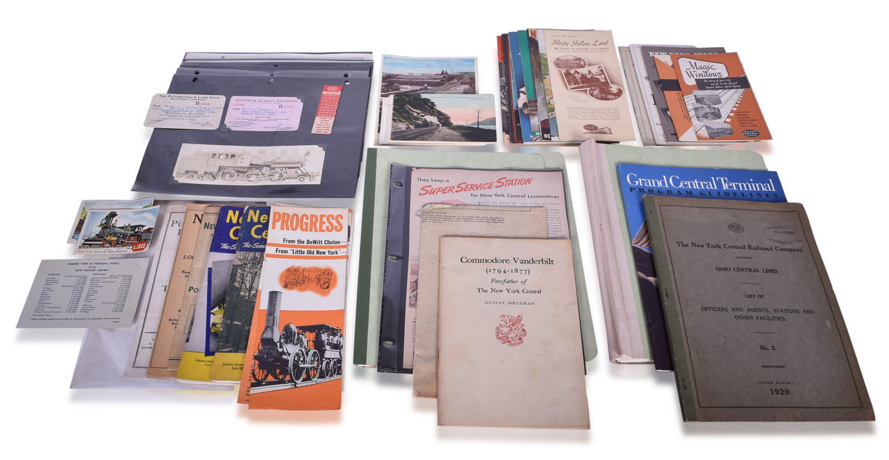 1024 - New York Central Railroad Paper Ephemera Lot- Annual passes, Timetables, Photos, Post Cards, etc. thumbnail