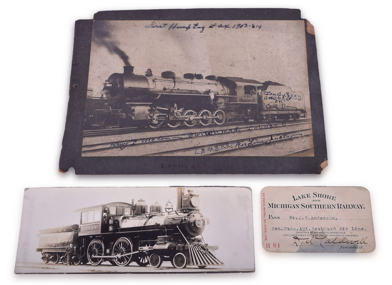 1028 - Lake Shore & Michigan Southern Railroad 1896 Annual Pass and Photograph Group thumbnail
