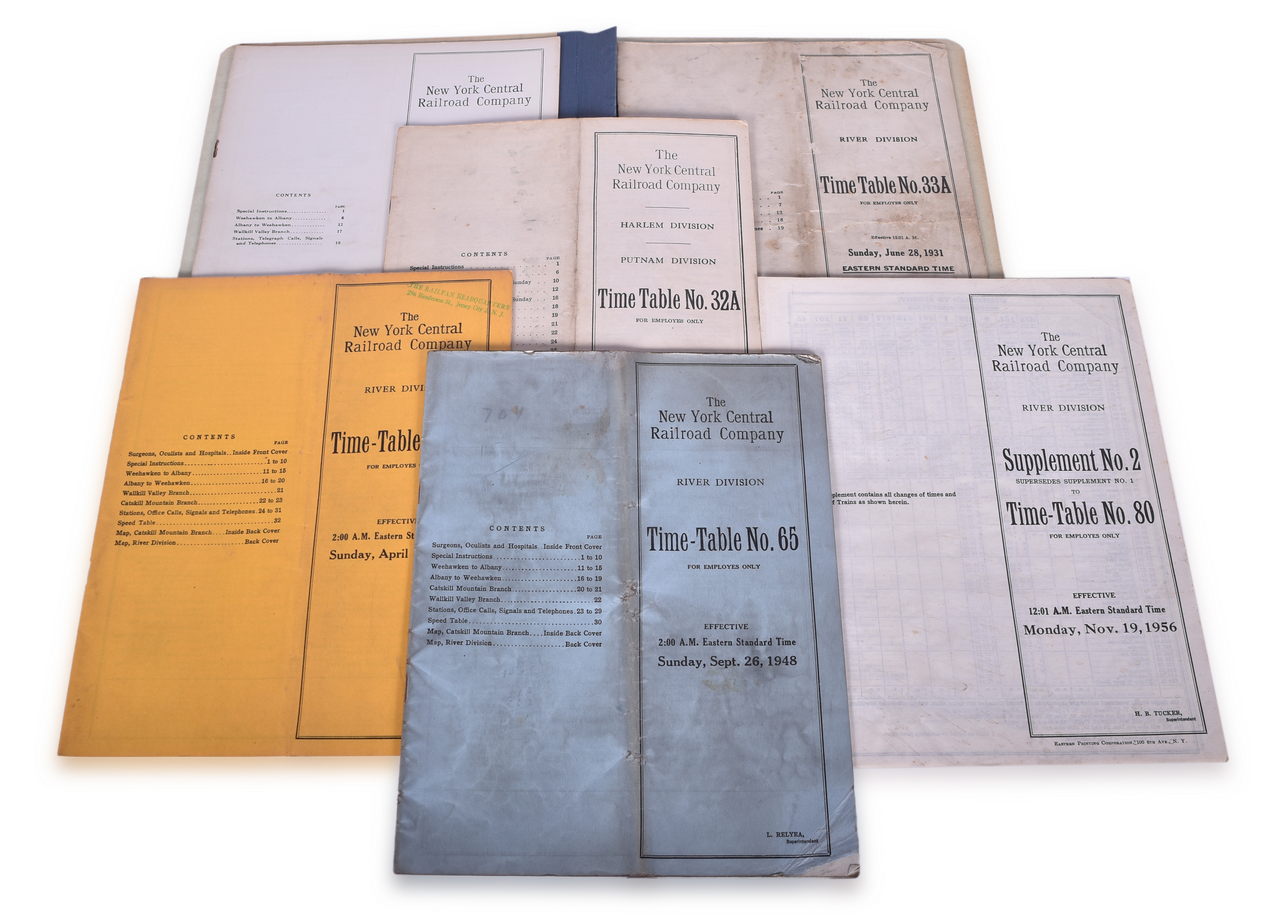 1030 - Six New York Central Railroad Employee Timetables - River and Harlem Division - 1923-1956 thumbnail