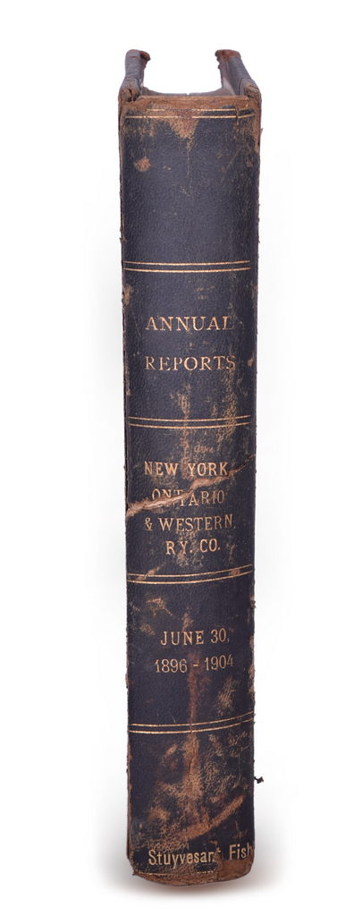 1048 - New York, Ontario and Western 1896-1904 Annual Reports - Hardback Bound Book thumbnail