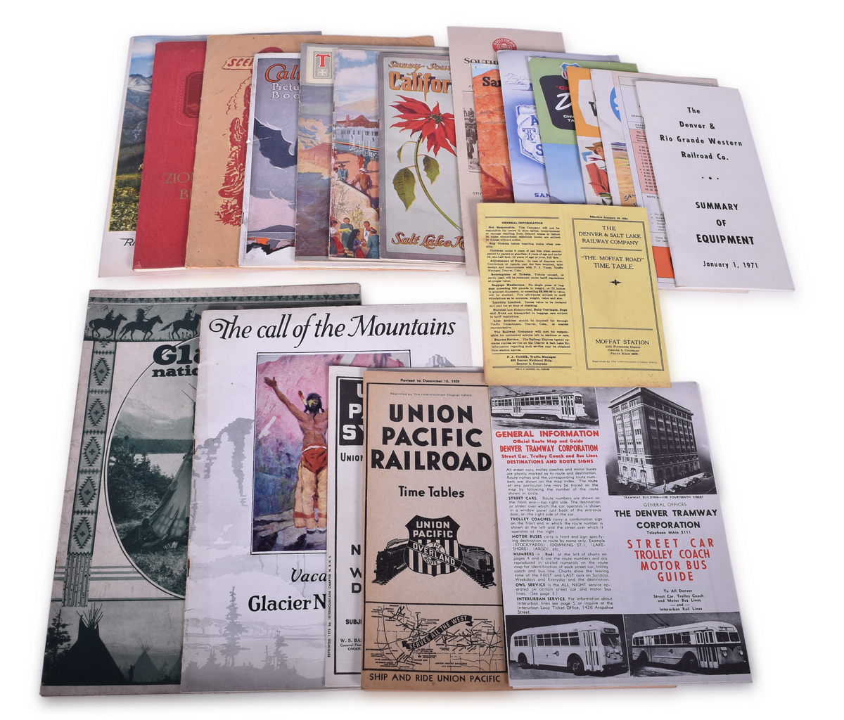 1066 - 20 Pieces of Western Railroad Vacation / Advertising Material - Santa Fe, Great Northern, Union Pacific, Salt Lake Route thumbnail