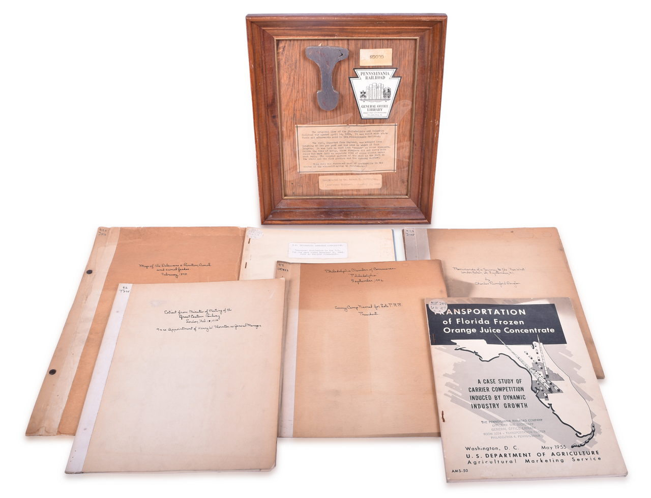 1074 - Pennsylvania and Columbia Railroad Original 40 Pound Rail and Documents from the Pennsylvania Railroad General Office Library thumbnail