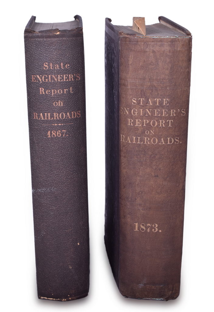 1075 - 1867 & 1873 State Engineer's Report on Railroads Books thumbnail
