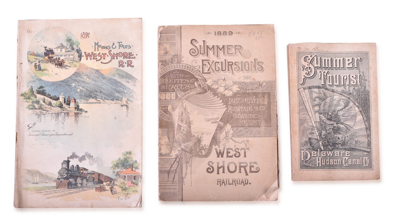 1093 - Three Late 1800s Summer Excursion and Tourist Booklets - 1880 Delaware & Hudson and 1889 & 1897 West Shore Railroad thumbnail