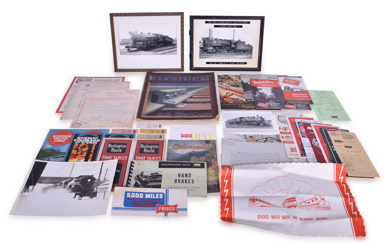 1096 - 28 Pieces of Eastern Railroad Paper and Photos - New York Central, Pennsylvania, Milwaukee Road, Monon, Rock Island, etc. thumbnail