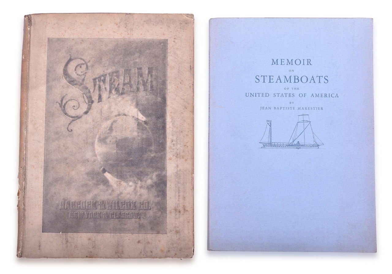 1099 - 1889 Babcock & Wilcox Steam Its Generation and Use Book and 1947 Marestier Memoir on Steamboats of the United States of America thumbnail