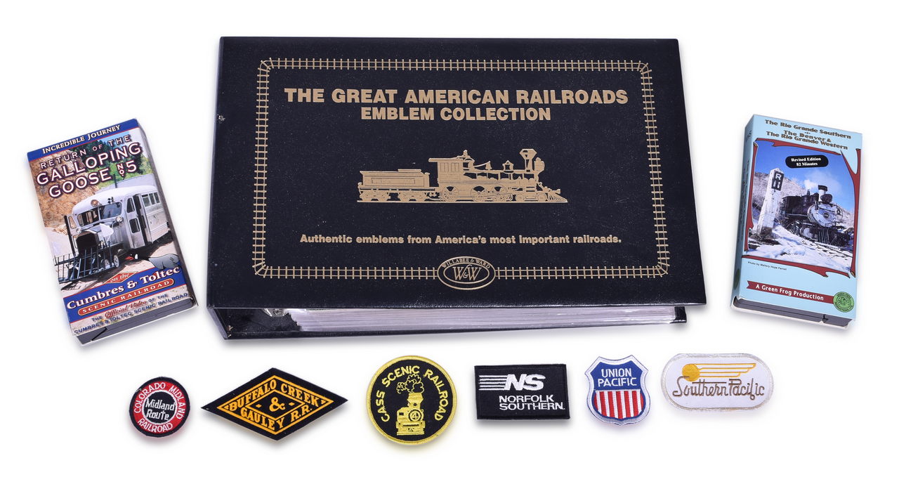 1107 - The Great American Railroads Emblem Patch Collection, Railroad VHS Tapes, and Embroidered Patches thumbnail