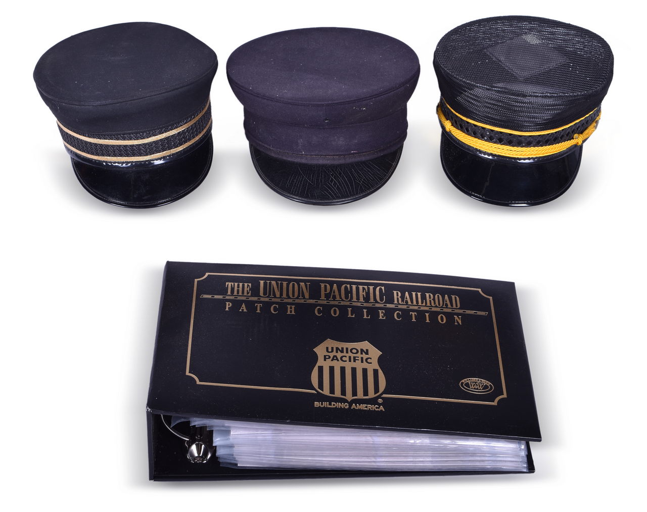 1109 - Union Pacific Railroad Patch Collection And Three Railroad Caps thumbnail