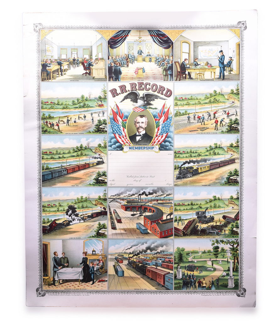 1140 - 1902 J.M Vickroy Railroad Record / Union Chromolithography Poster thumbnail