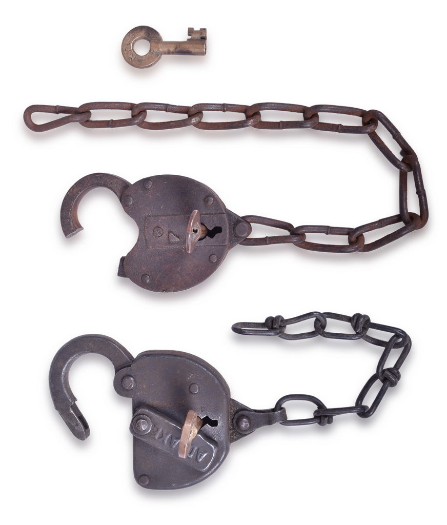 1144 - Two New York Central Railroad Locks and Three Brass Keys - Includes Tool House Key thumbnail