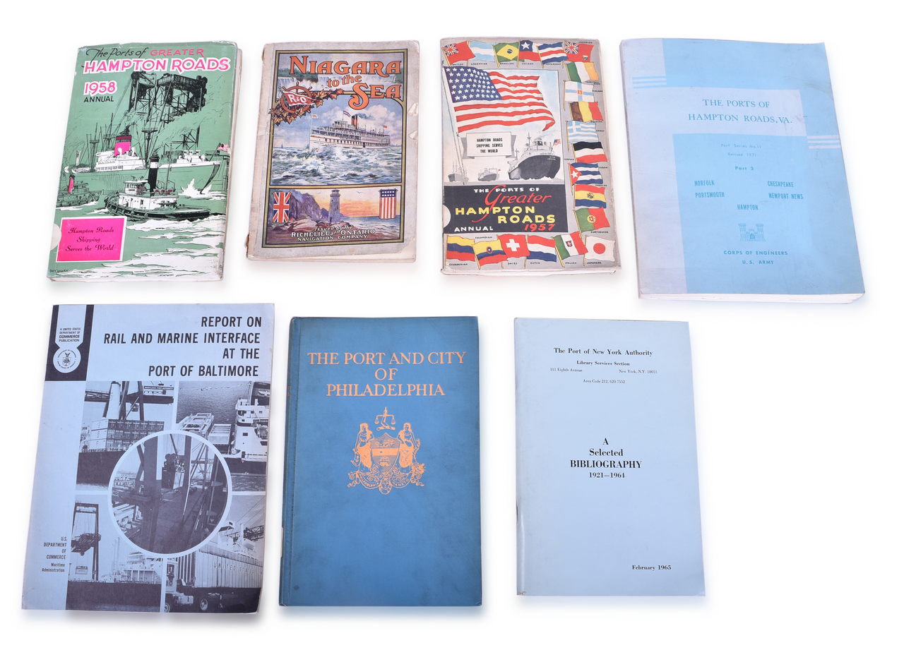 1147 - Seven Steamship And Port Books - Niagara To The Sea, The Ports Of Greater Hampton Roads, And More thumbnail