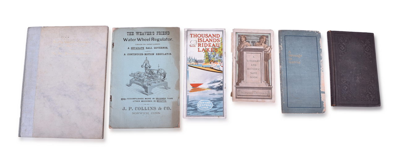 1153 - Six Early Northeastern Railroad Books and Guides - 1855 Harper's Guide to the New York & Erie, A Message to Garcia, and More thumbnail