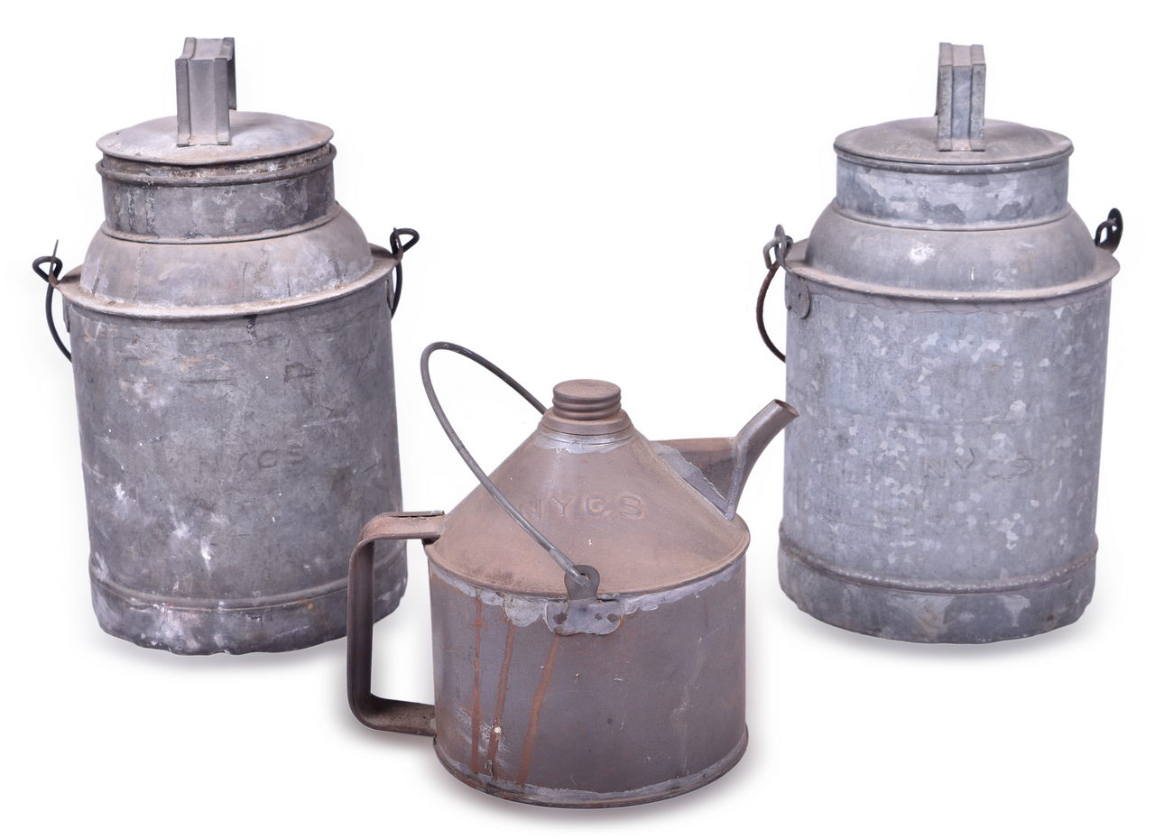 1168 - Three New York Central Railroad Water and Kerosene Marked Canisters thumbnail