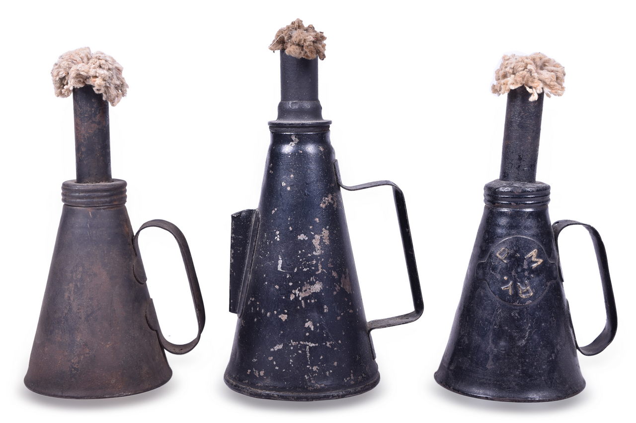 1176 - Three Eagle Railroad Hand Torches - Pere Marquette, C&O, Unmarked thumbnail