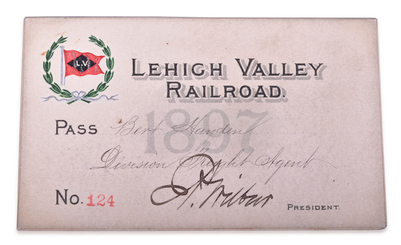 1198 - Lehigh Valley Railroad 1897 Annual Pass thumbnail