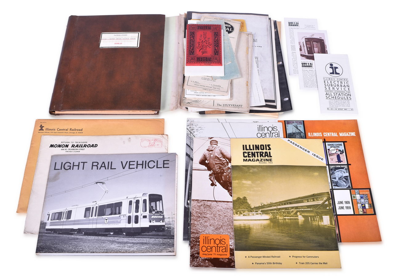 1200 - Large Group of Railroad Paper - Chicago & Western Indiana, West Shore, Ulster & Delaware, and Illinois Central thumbnail