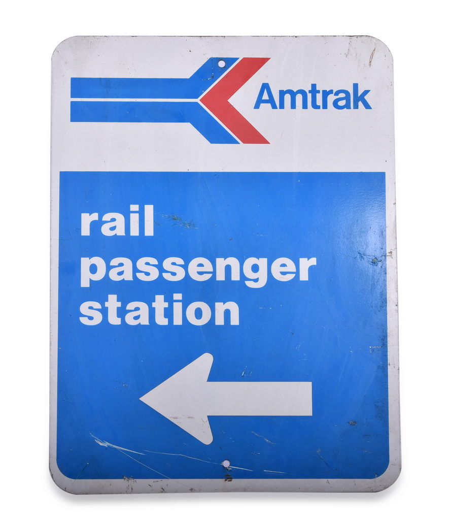 1209 - Amtrak Railroad Passenger Station Aluminum Sign thumbnail