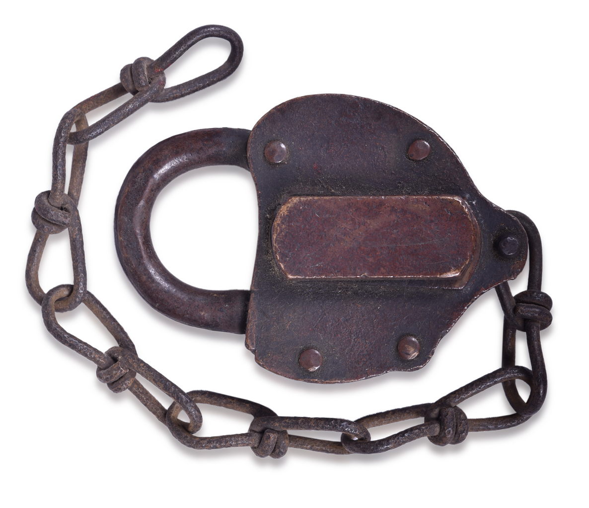 1226 - Toledo & Western Railroad Brass Heart Shaped Lock thumbnail