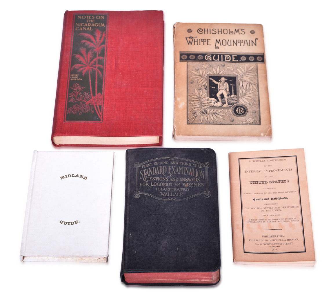 1232 - Five Early 1900s and Reproduction Railroad Books - Chisholm's White Mountain Guide, Standard Mechanical Examinations, and More thumbnail