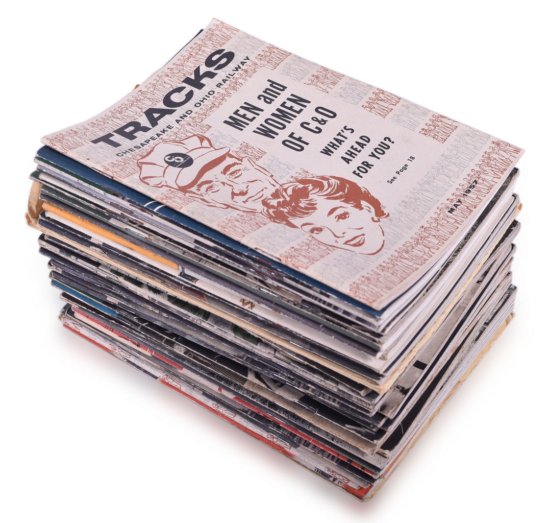 1239 - Thirty-Four Chesapeake & Ohio Railroad Tracks Magazines - 1945 to 1957 thumbnail