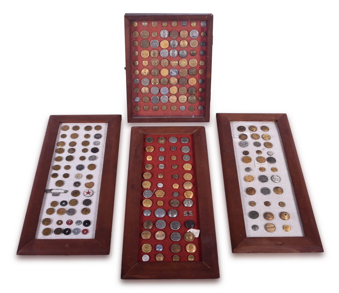 1244 - Large Collection of 217 Railroad Buttons - Erie, Ann Arbor, Pennsylvania, Santa Fe, Sweet Orr, Pere Marquette, and More thumbnail