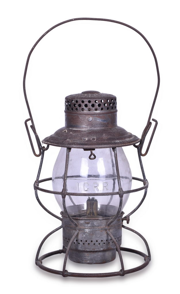 1260 - Adlake Reliable Illinois Central Railroad Lantern w/ Corning Tall Clear Globe thumbnail