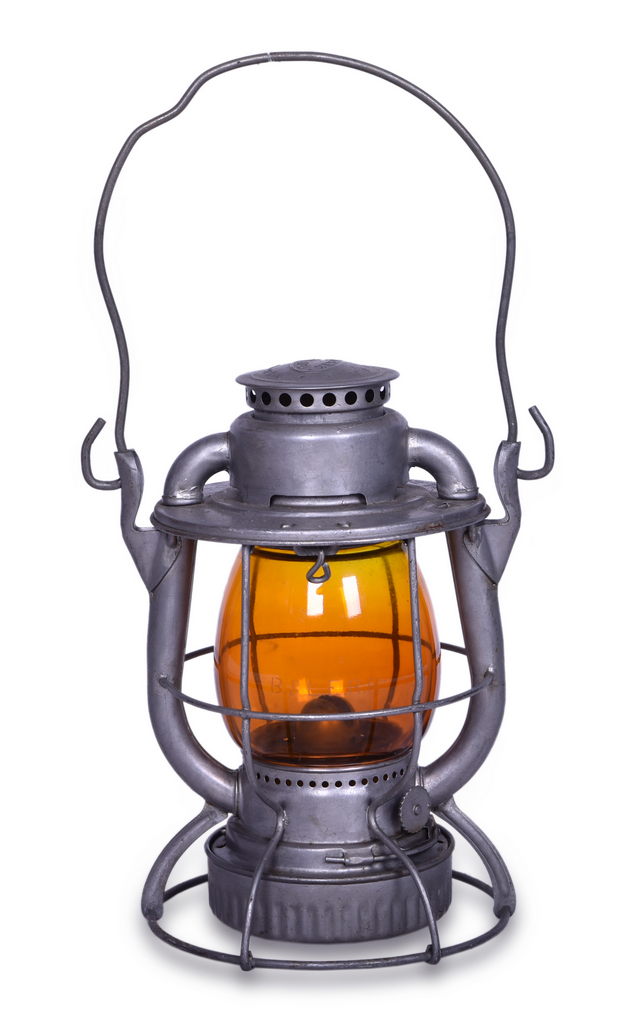 1414 - Clean Dietz Vesta Bessemer & Lake Erie Railroad Lantern w/ Etched Amber Globe thumbnail