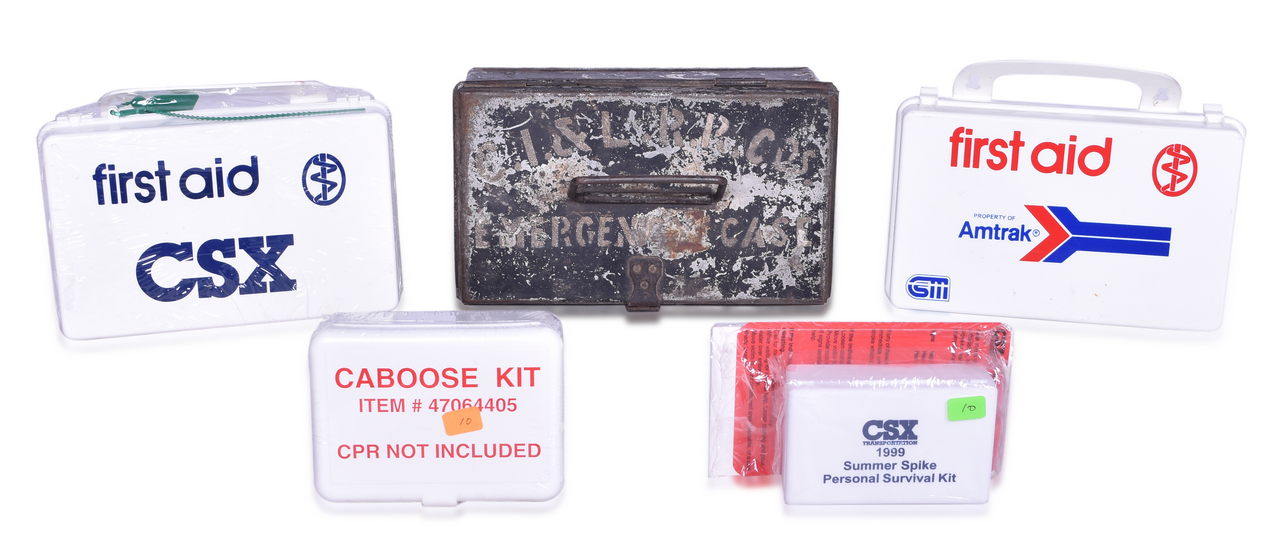 1422 - Monon, CSX, Amtrak, and Canadian Pacific First Aid Metal Box and Kits thumbnail