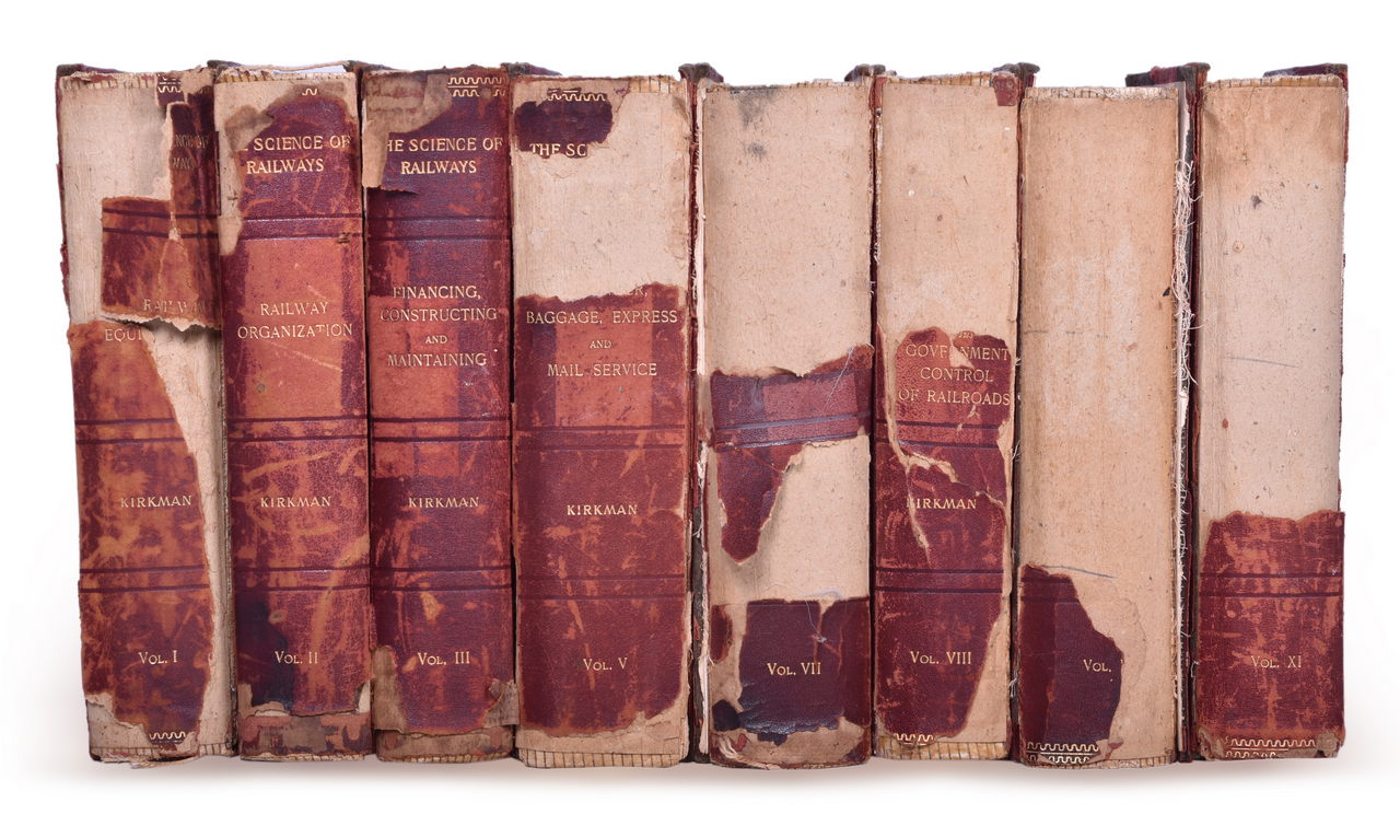 1432 - Eight Science of Railways Books Railroad Books - Kirkman thumbnail