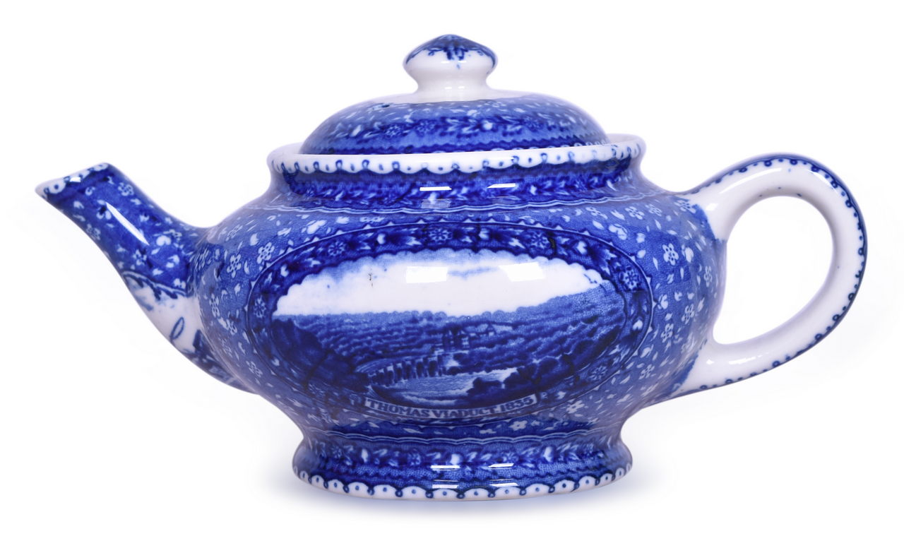 1443 - Scammell's Lamberton China Baltimore & Ohio Railroad Centenary Tea Pot thumbnail