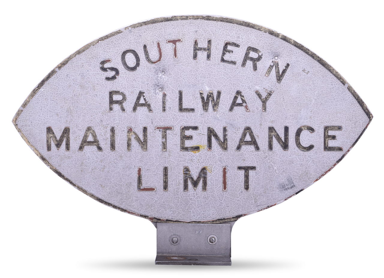 1452 - Southern Railway Aluminum Maintenance Limit Sign thumbnail