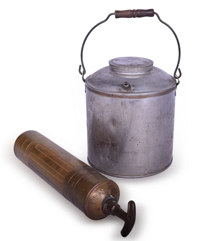 1454 - Illinois Central Railroad Pyrene Fire Extinguisher and Chesapeake and Ohio Water Can thumbnail