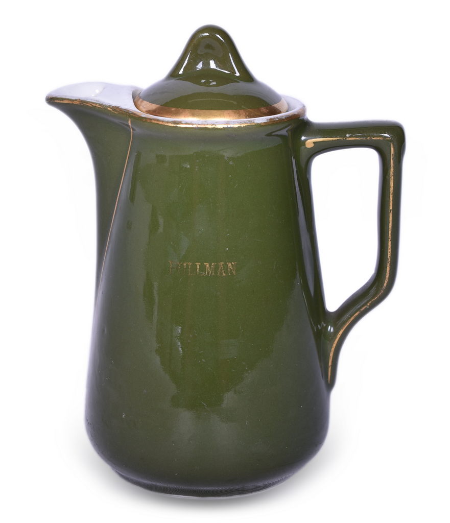 1465 - Hall & Pullman Railroad China Verde Green Teapot thumbnail