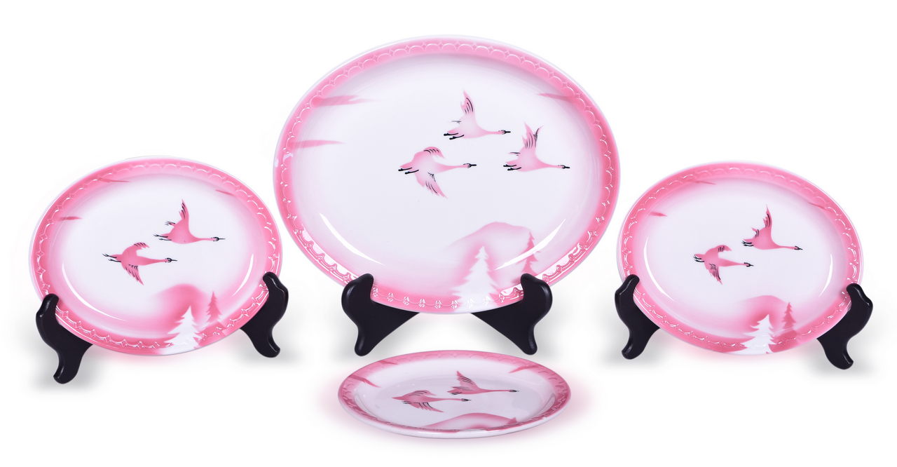 1467 - Four Milwaukee Road Railroad Dining Car China Traveler Oval Platter Plates thumbnail