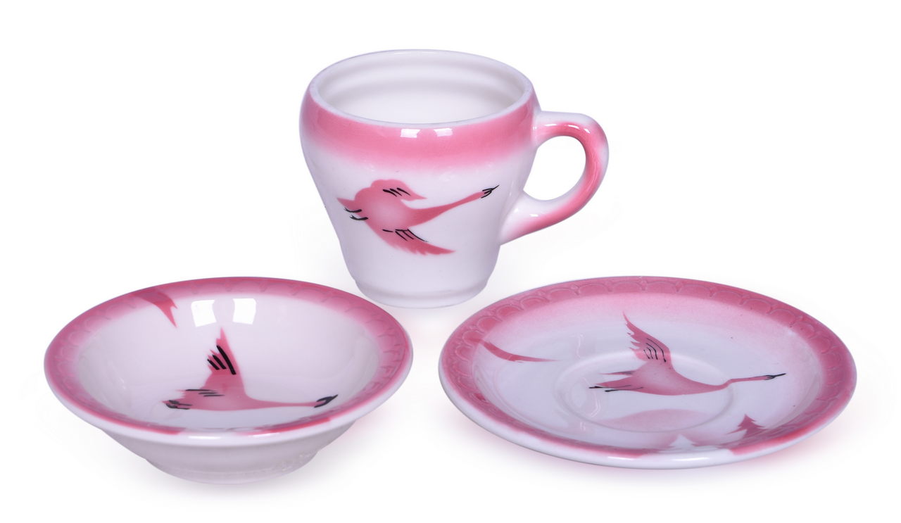 1479 - Chicago, Milwaukee, St. Paul & Pacific Railroad China Traveler Coffee Cup, Saucer, and Sauce Dish thumbnail