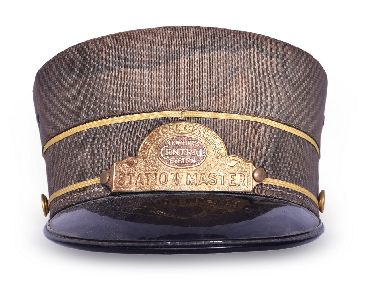 1484 - New York Central Railroad Station Master Cap w/ Badge thumbnail