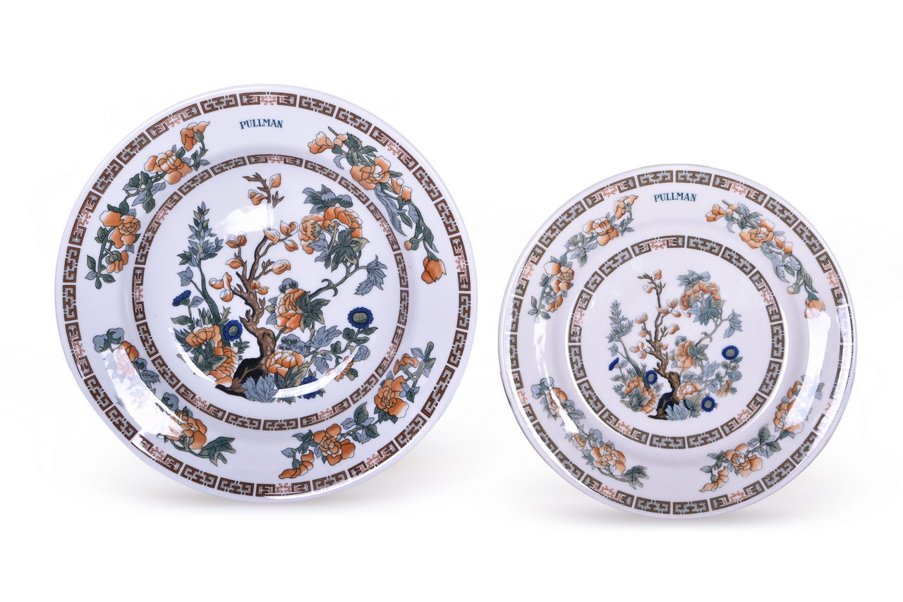 1487 - Pullman Railroad China Indian Tree Soup Bowl and Bread Plate thumbnail