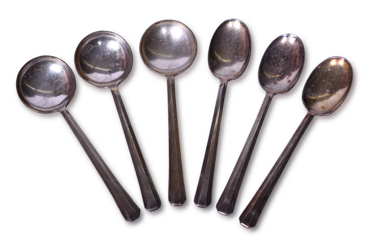 1491 - Six Southern Pacific Railroad Broadway Silver Spoons thumbnail