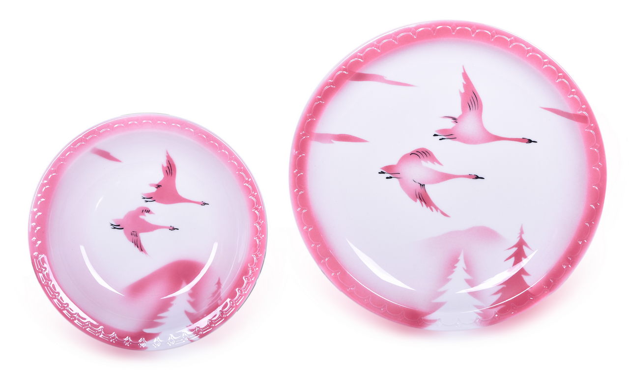 1499 - Chicago, Milwaukee, St. Paul & Pacific Railroad China Traveler Oatmeal Bowl and Dinner Plate thumbnail