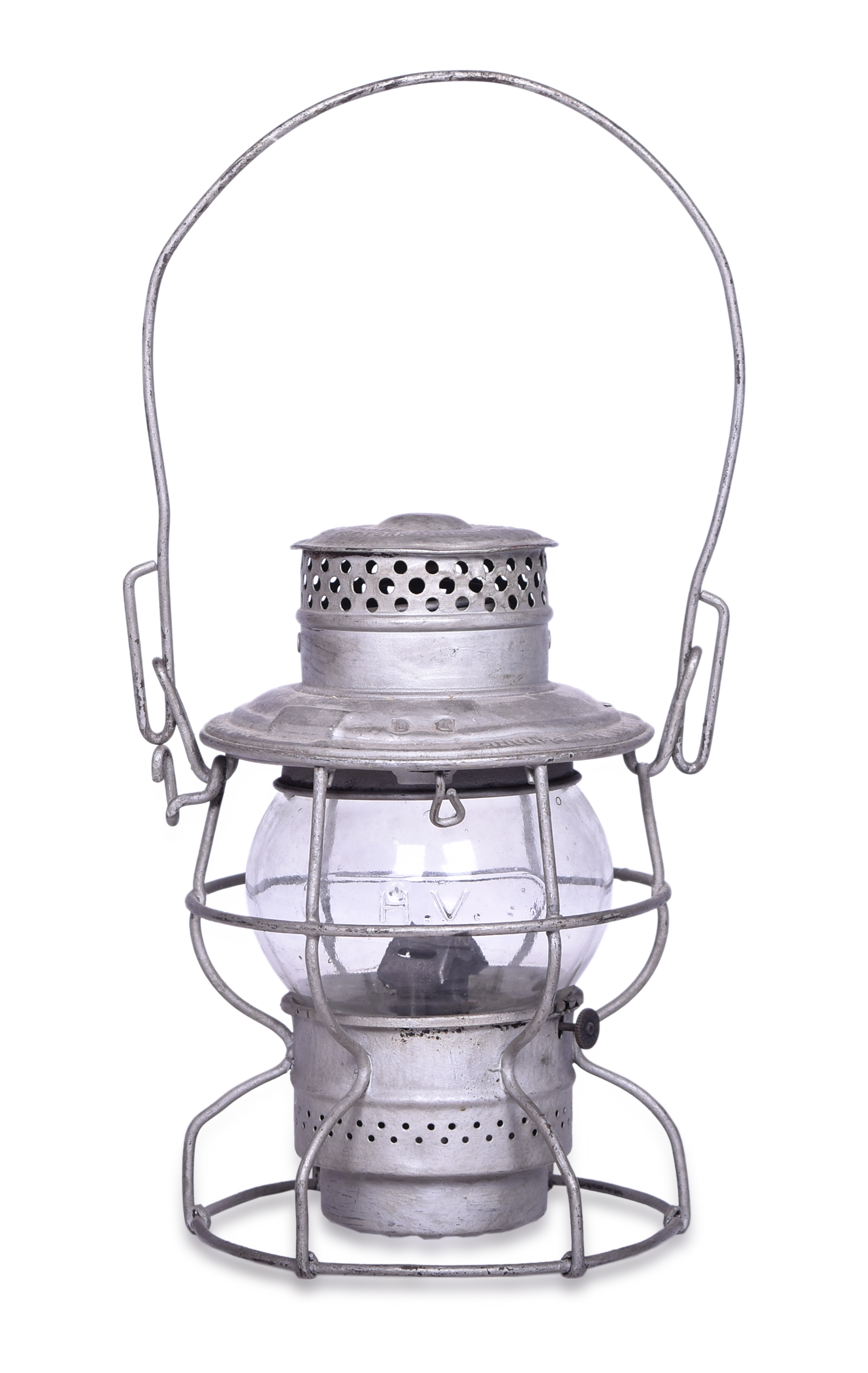 1504 - Adams & Westlake Hocking Valley Railroad Adlake Kero 250 Lantern w/ Clear Cast Globe thumbnail