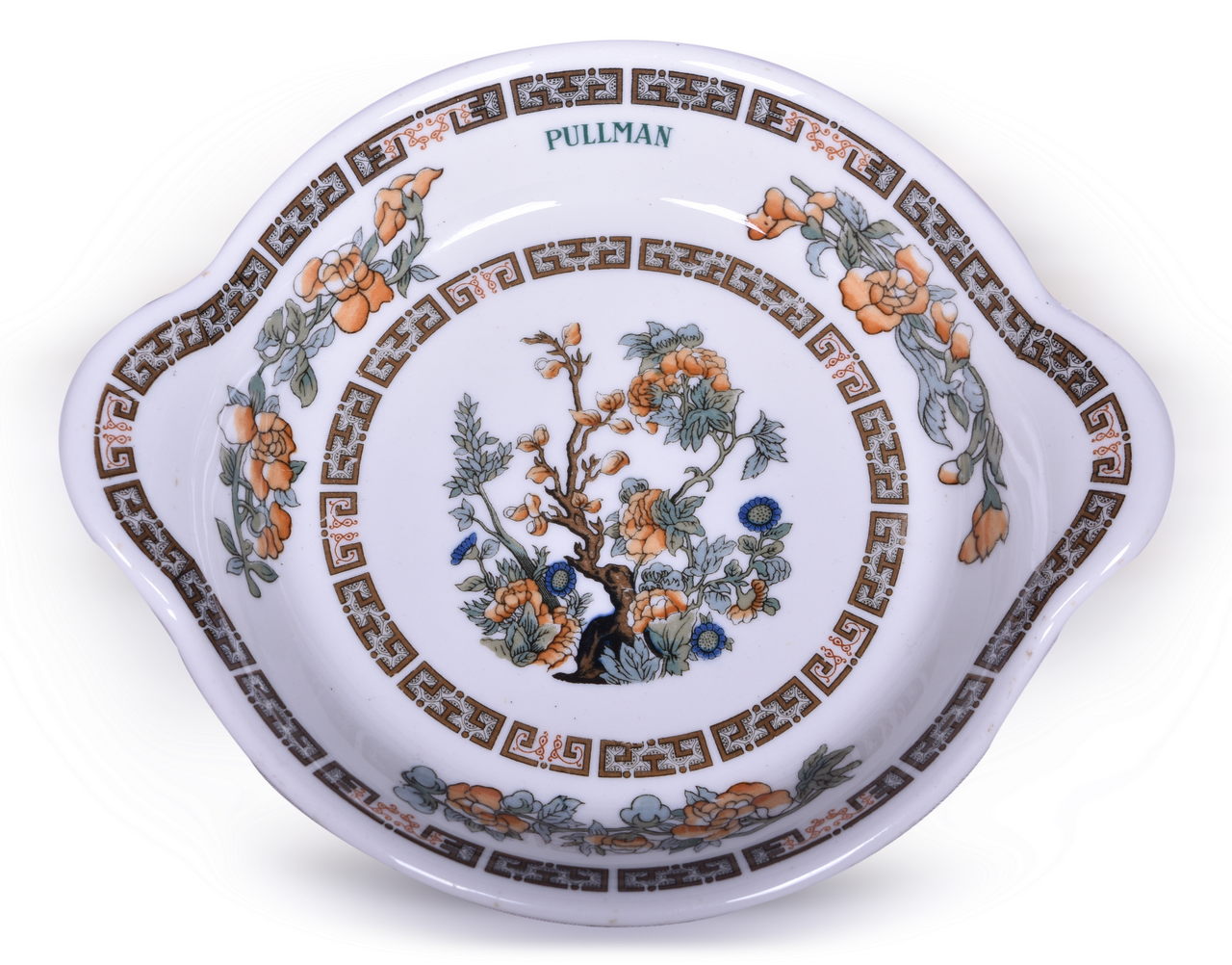 1505 - Pullman Railroad China Indian Tree Au Gratin Baking Dish thumbnail