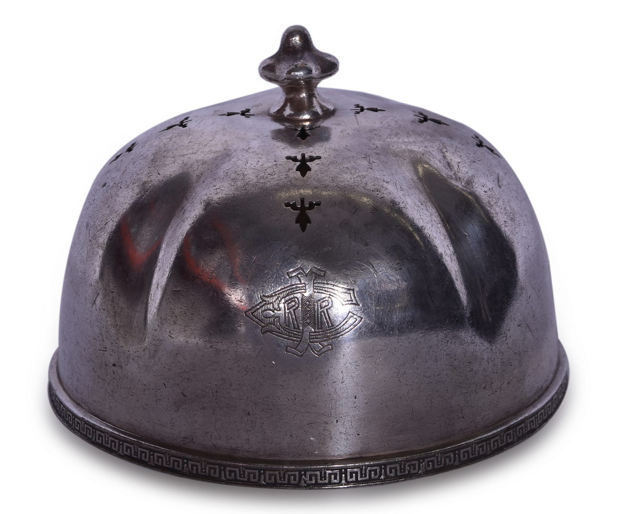 1521 - Reed & Barton Illinois Central Railroad Silver Hot Food Cover thumbnail