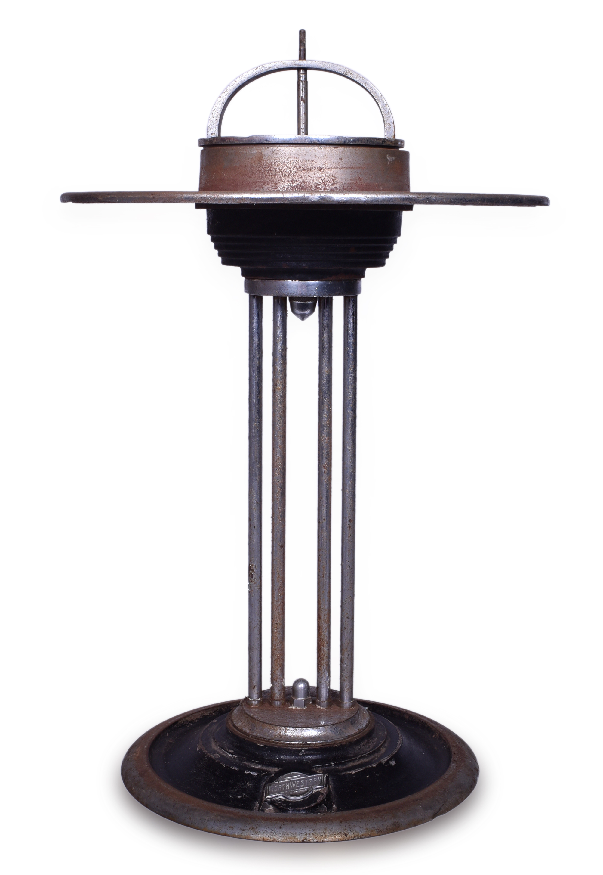 1522 - Chicago and North Western Railroad Club Car Smoking Stand w/ Herald in Base thumbnail