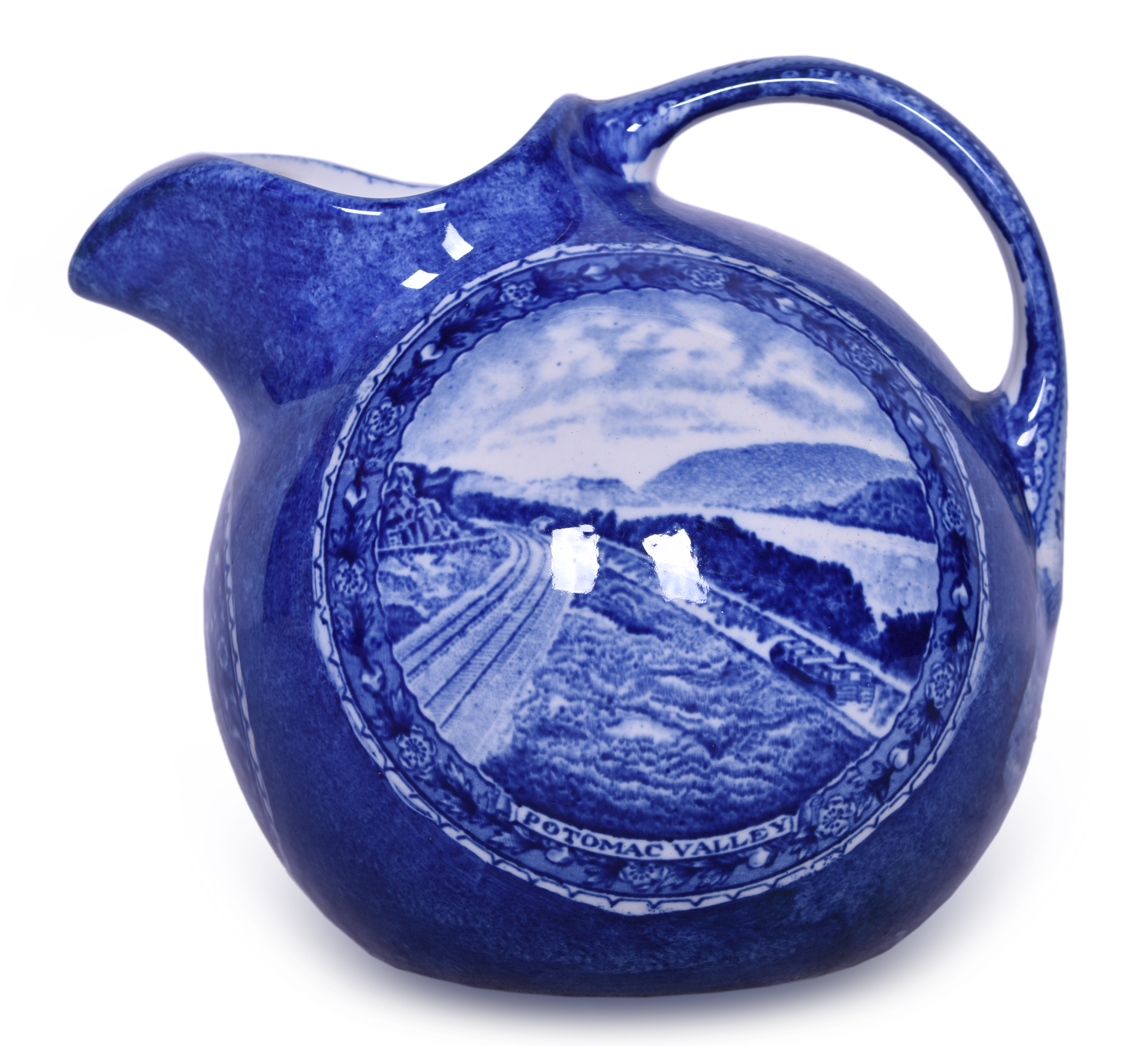 1527 - Lamberton Baltimore and Ohio Railroad China Centennial Porcelain Ball Water Pitcher thumbnail