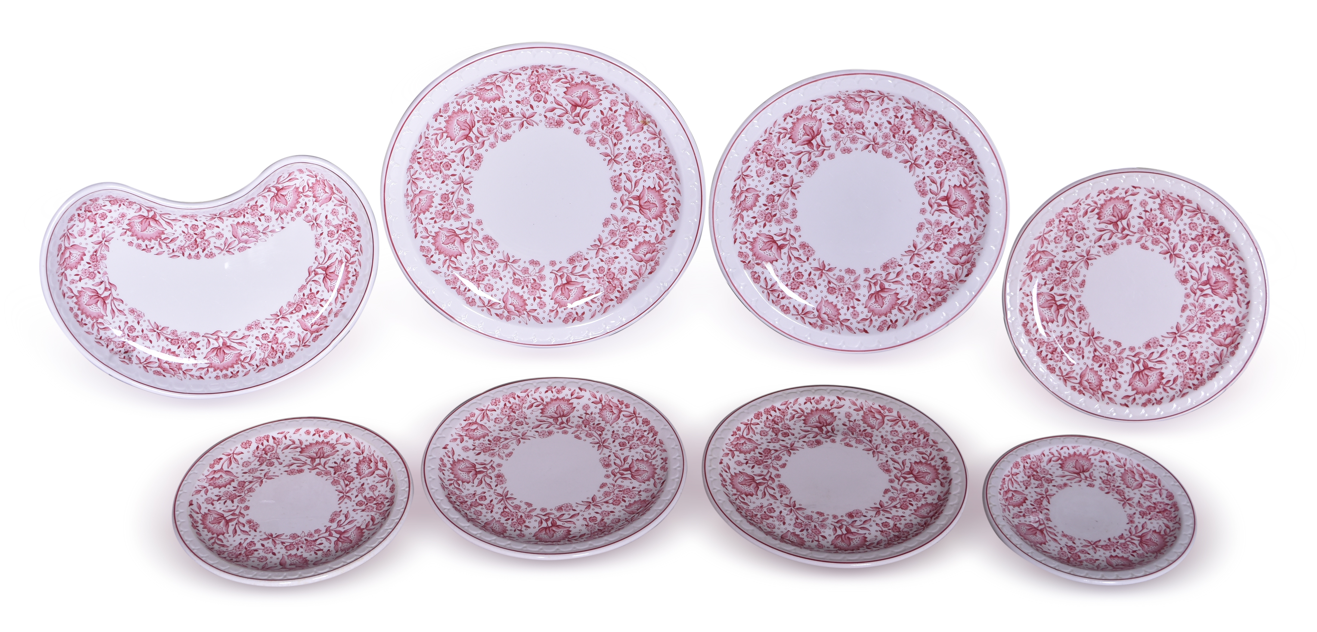 1529 - Eight Pieces of Kansas City Southern Railroad Roxbury China Plates and Serving Dish thumbnail