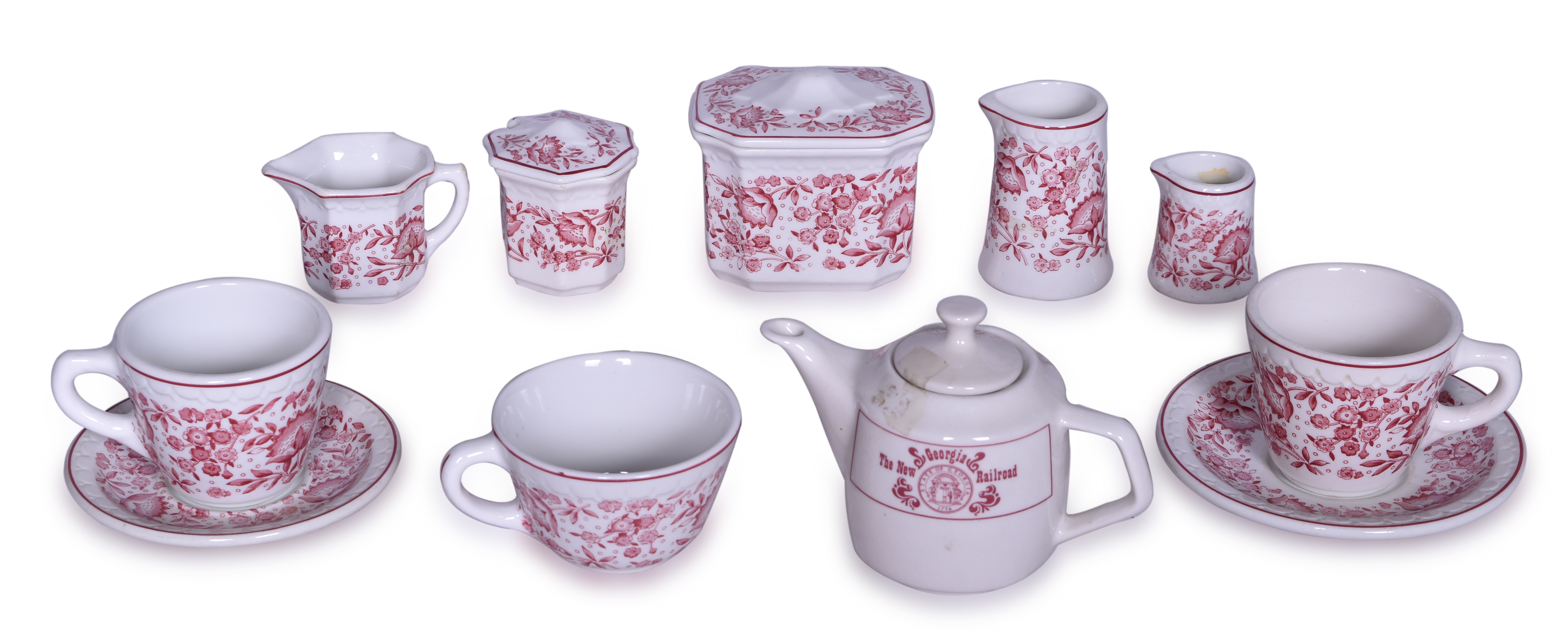 1535 - Twelve Pieces of Kansas City Southern Railroad Roxbury China and New Georgia Railroad Teapot thumbnail