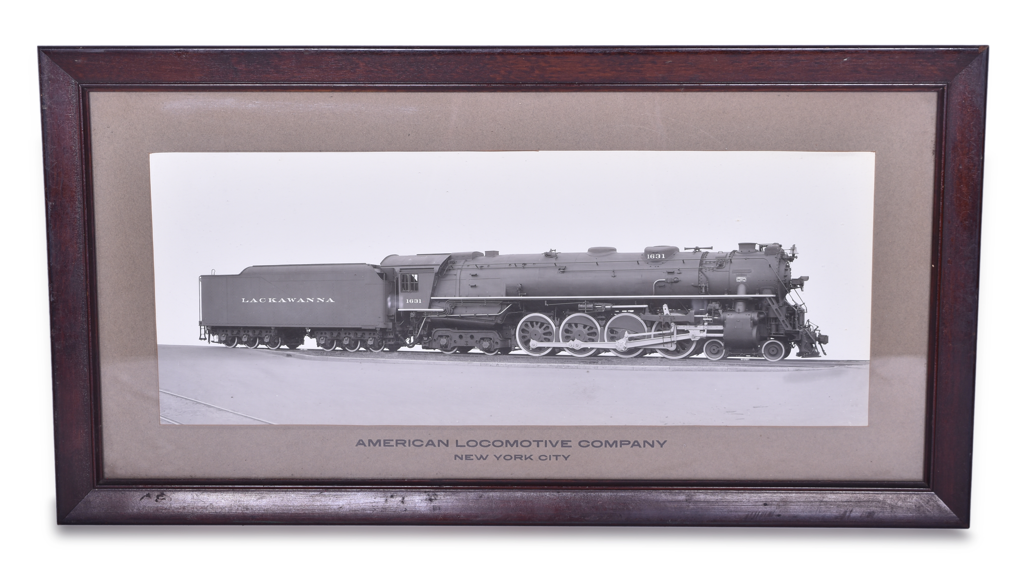 1544 - American Locomotive Company / Alco Lackawanna #1631 4-8-4 Framed Builders Photograph thumbnail
