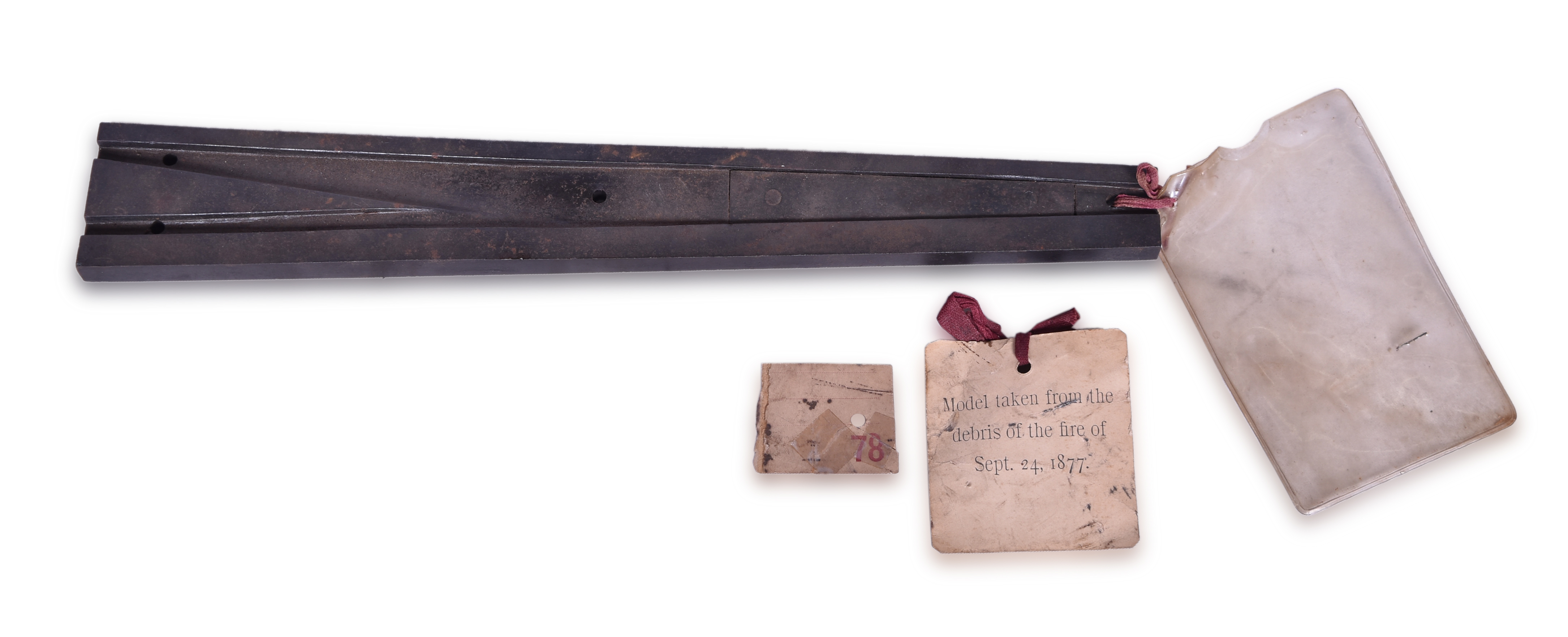 1548 - 1875 Street Railway / Railroad Switch Frog Patent Model - Survived the USPTO 1877 Fire thumbnail