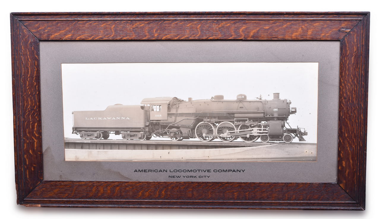 1566 - American Locomotive Company / Alco Lackawanna Railroad #1115 4-6-2 Framed Builders Photograph thumbnail