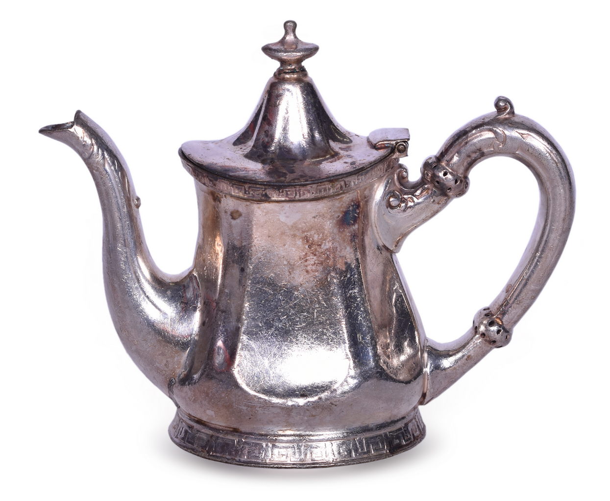 1585 - Reed & Barton Illinois Central Railroad 10 Oz Silver Teapot thumbnail